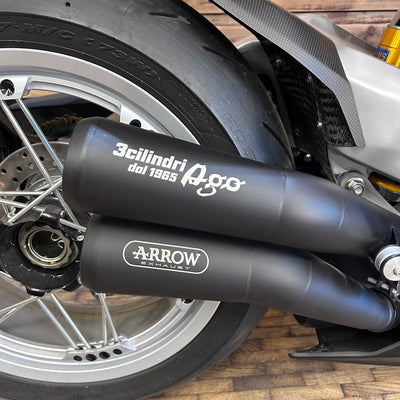 2023 MV Agusta Superveloce 800 AGO Limited Edition - Matt Fire Red, Matt SV Ago Magnum Silver, and Matt Ago Yellow