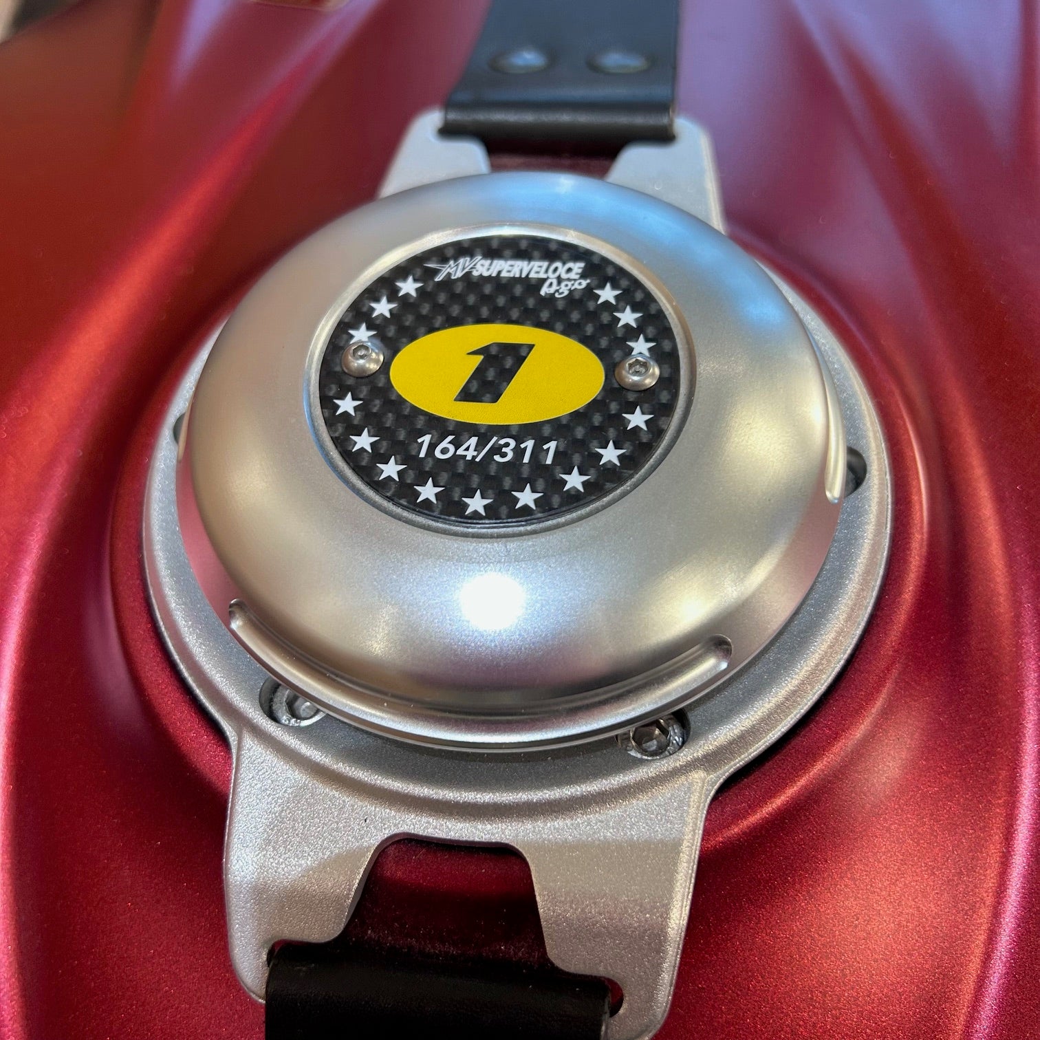 2023 MV Agusta Superveloce 800 AGO Limited Edition - Matt Fire Red, Matt SV Ago Magnum Silver, and Matt Ago Yellow