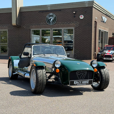 10/10 CATERHAM SEVEN ROADSPORT LARGE CHASSIS - GREEN ALUMINIUM WITH BLACK LEATHER
