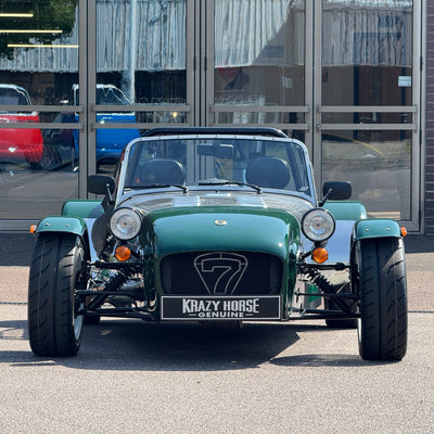 10/10 CATERHAM SEVEN ROADSPORT LARGE CHASSIS - GREEN ALUMINIUM WITH BLACK LEATHER