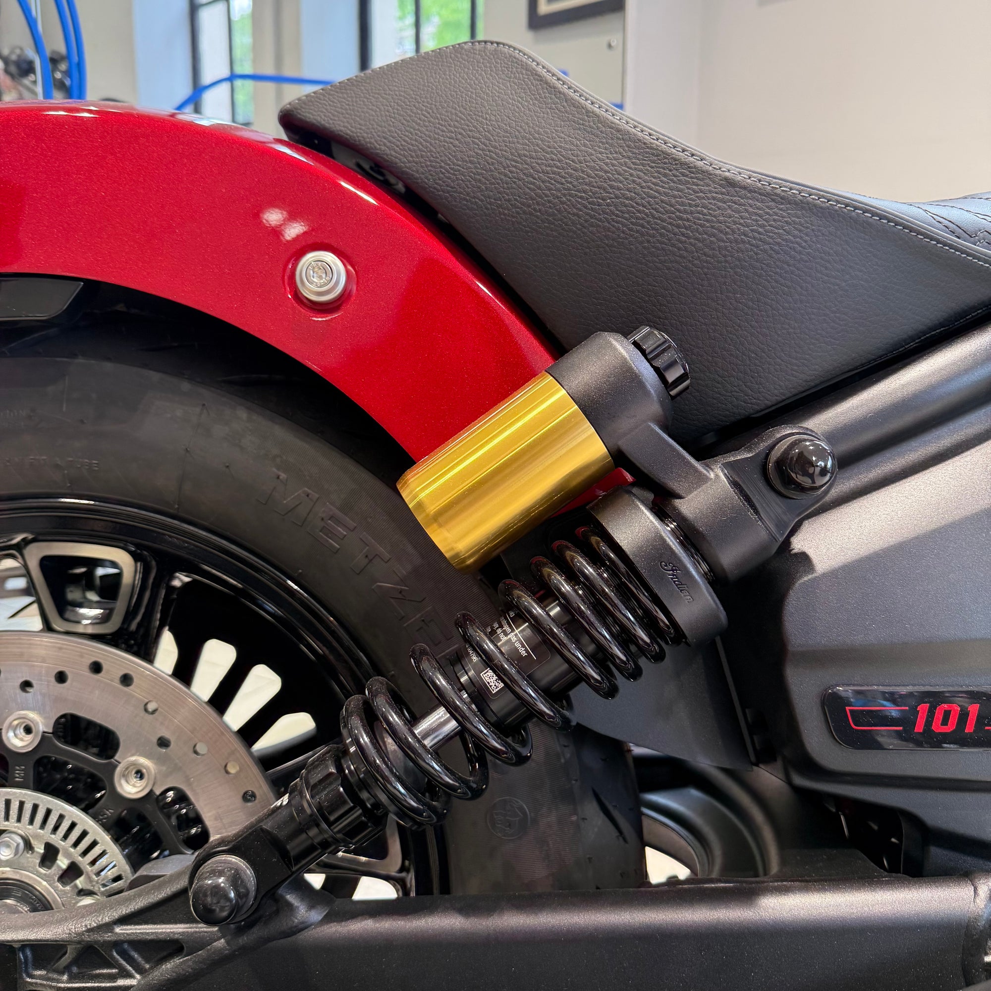 2025 Indian Scout 101 - Sunset Red Metallic