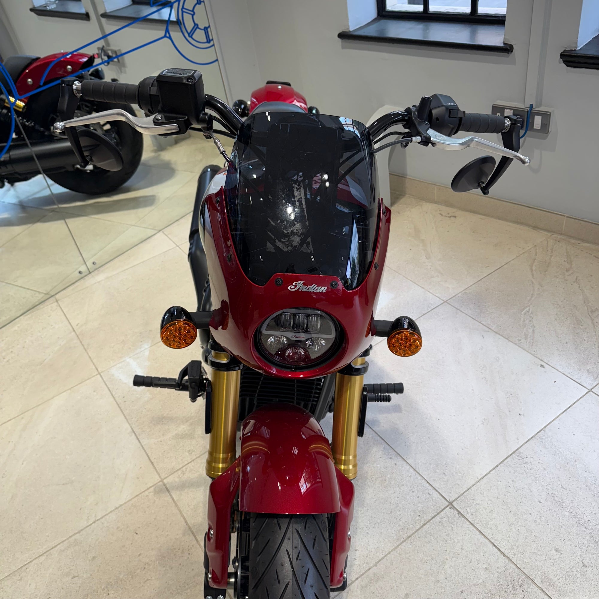 2025 Indian Scout 101 - Sunset Red Metallic