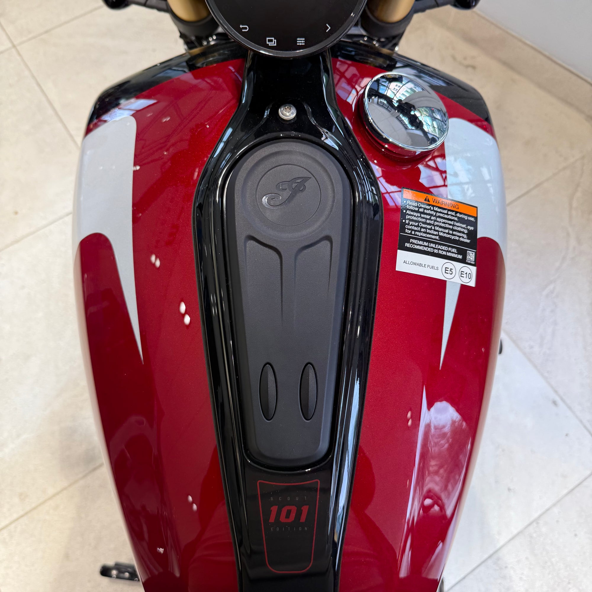2025 Indian Scout 101 - Sunset Red Metallic