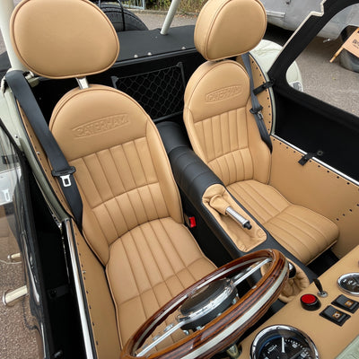 21/21 CATERHAM SUPER SEVEN 1600 STANDARD CHASSIS - SAXONY GREY & OXFORD WHITE WITH BISCUIT MUIRHEAD LEATHER