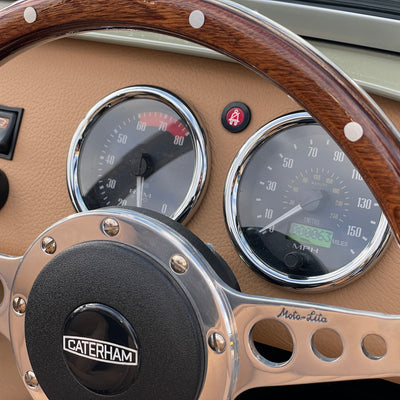 CATERHAM SUPER SEVEN 2000 STANDARD CHASSIS - SAXONY GREY & OXFORD WHITE WITH BISCUIT MUIRHEAD LEATHER