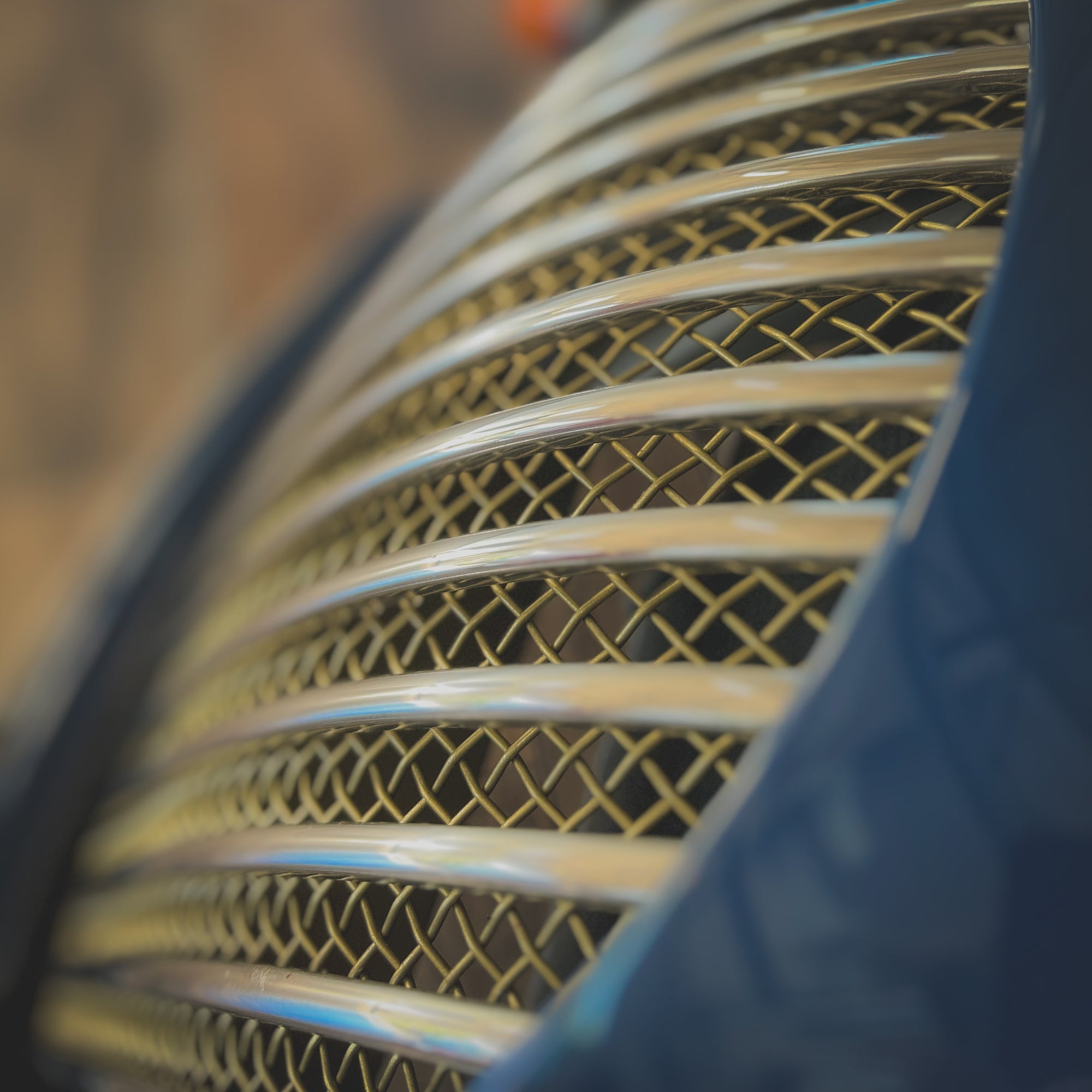 Close-up of a textured surface with a grid pattern