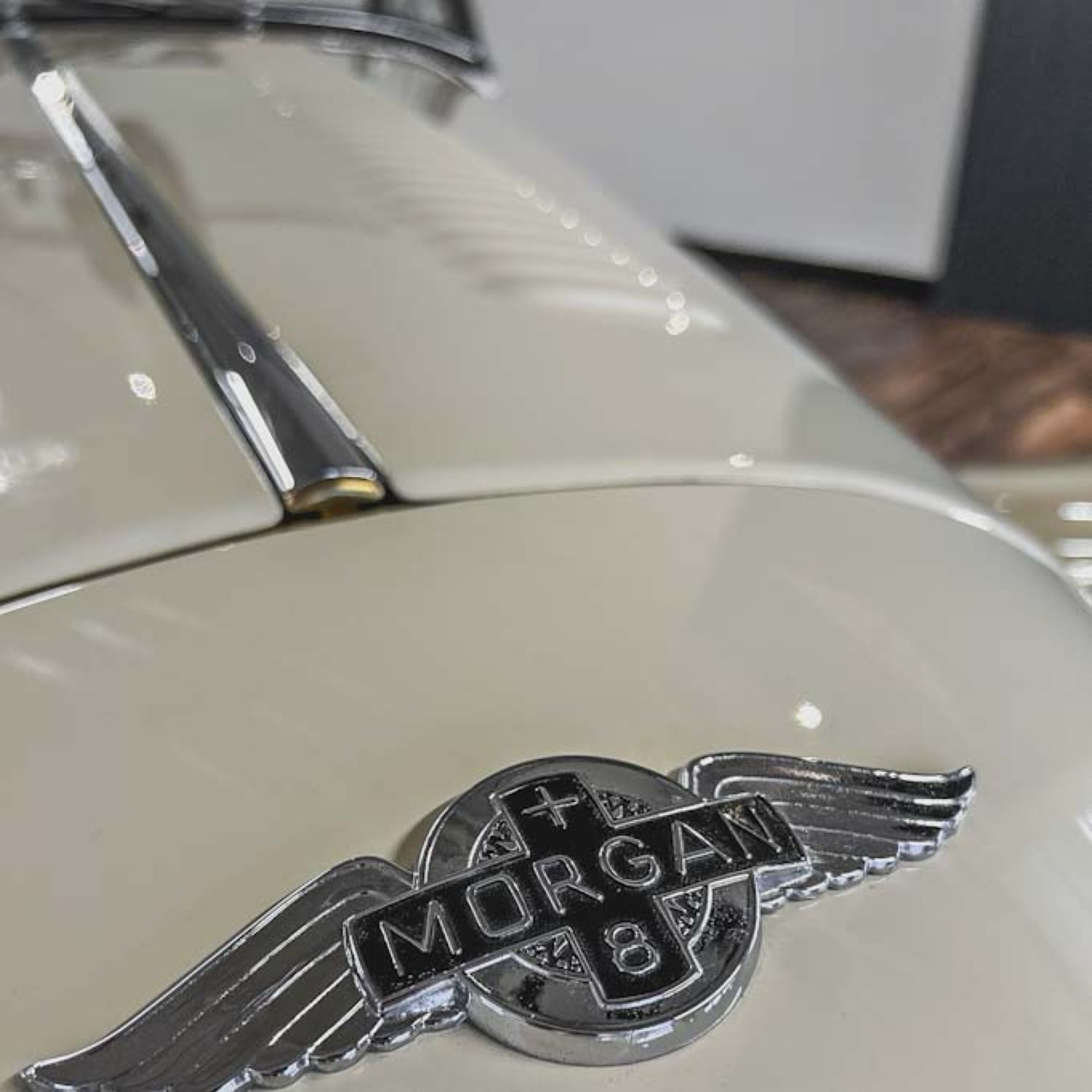 Morgan car emblem on a vehicle