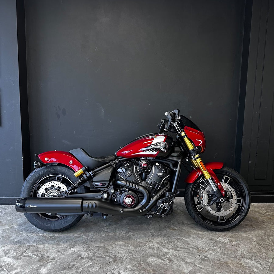 2025 Indian Scout 101 – SUNSET RED METALLIC WITH GRAPHICS- PRELOVED
