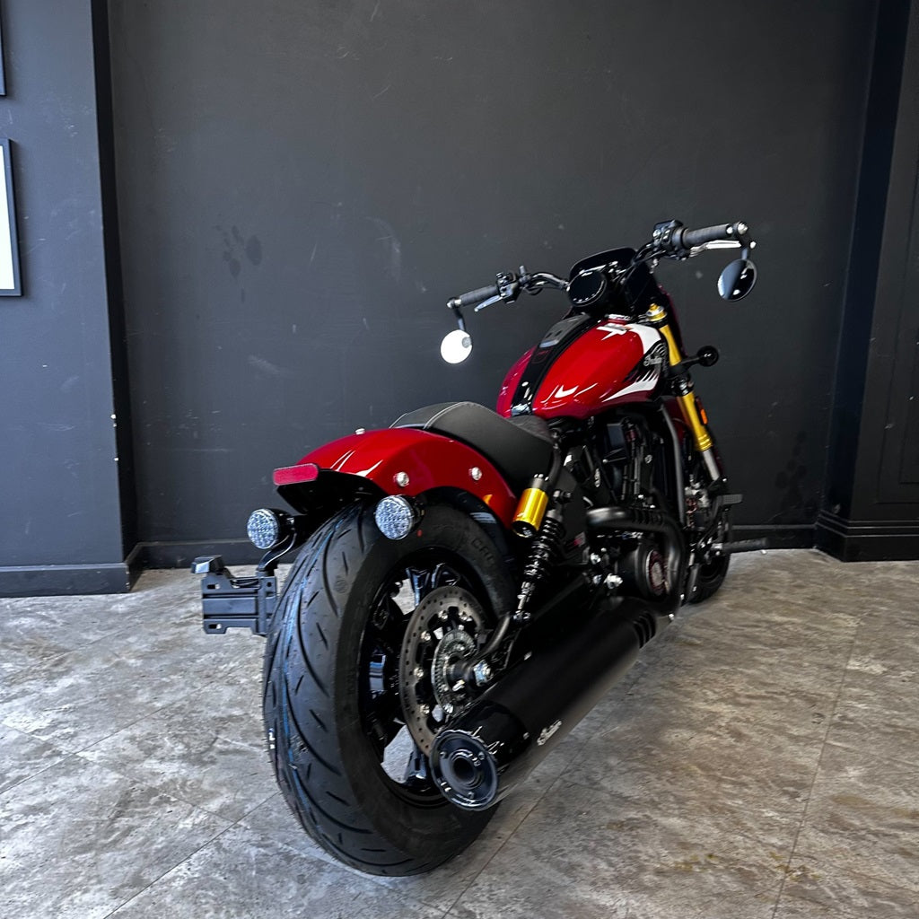 2025 Indian Scout 101 – SUNSET RED METALLIC WITH GRAPHICS- PRELOVED