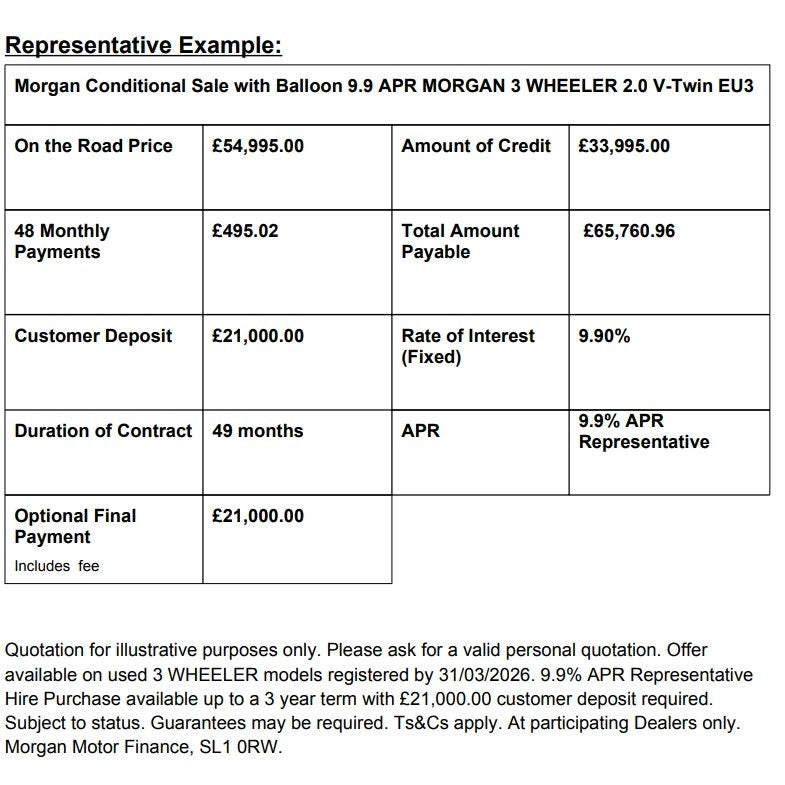 Morgan 3 Wheeler - Polished “Aircraft Body” Finish