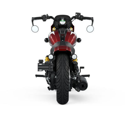 2025 Indian 101 Scout - Sunset Red Metallic with Graphics or Ghost White Metallic with Graphics