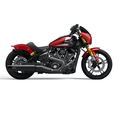 2025 Indian 101 Scout - Sunset Red Metallic with Graphics or Ghost White Metallic with Graphics
