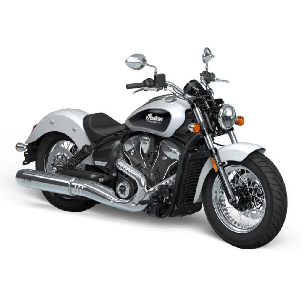 2025 Indian Scout Classic Limited + Tech - Ghost White Metallic or Sunset Red Metallic