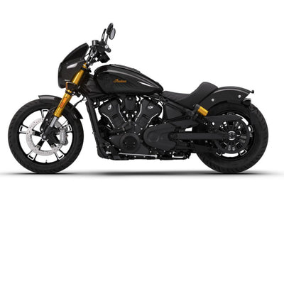 2026 Indian Scout 101 limited + tech - Black Crystal with Super Graphite, Sunset Red Metallic with Graphics