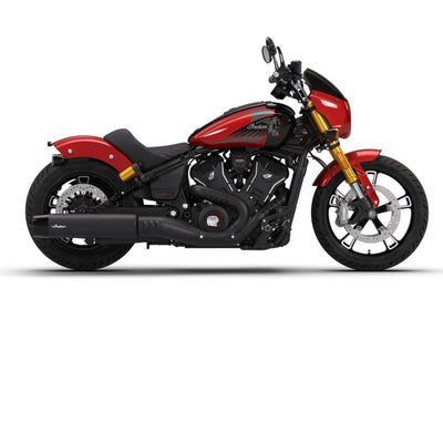 2026 Indian Scout 101 limited + tech - Black Crystal with Super Graphite, Sunset Red Metallic with Graphics