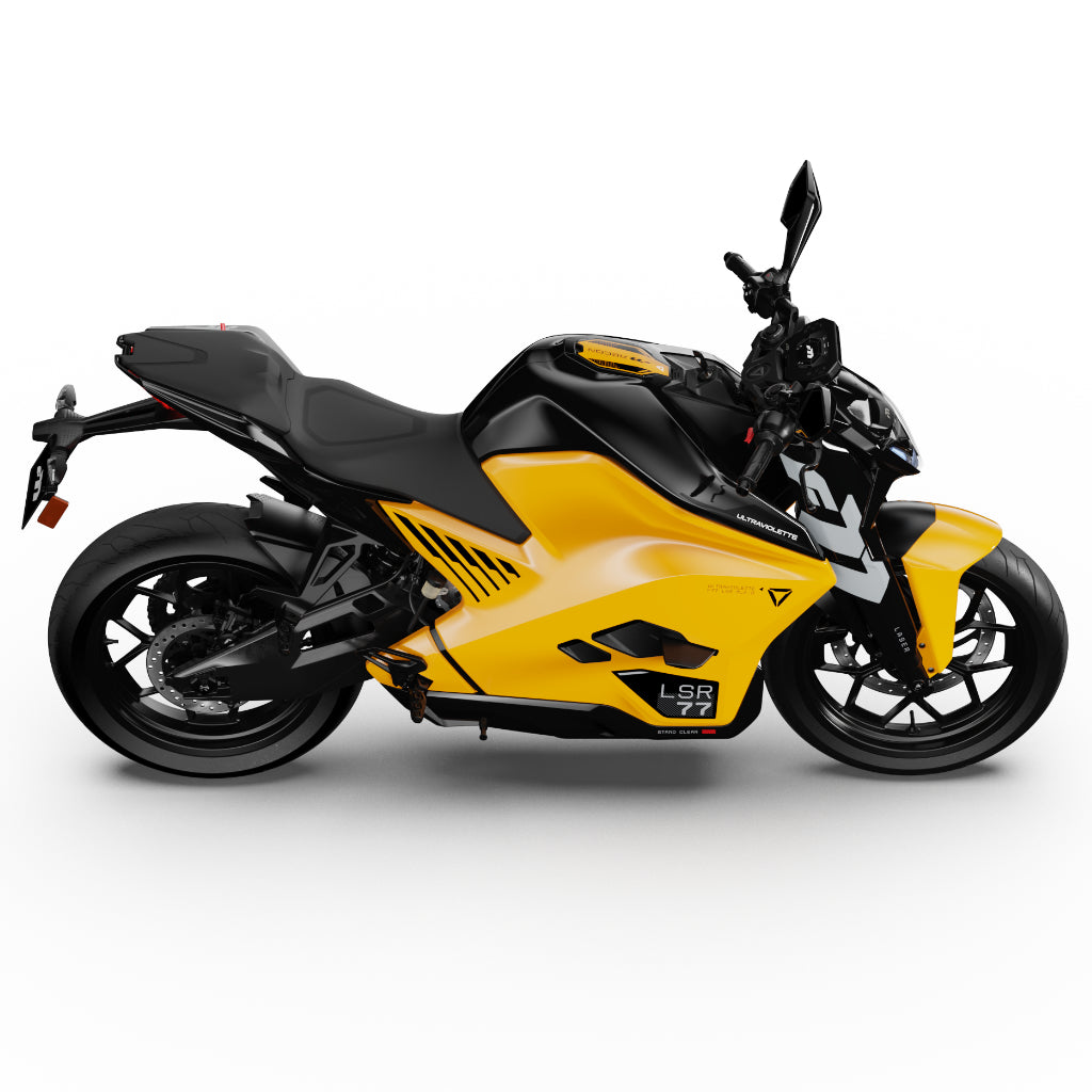 Ultraviolette F77 Mach 2 - Turbo Red, Afterburner Yellow, Asteroid Grey and Stealth Grey