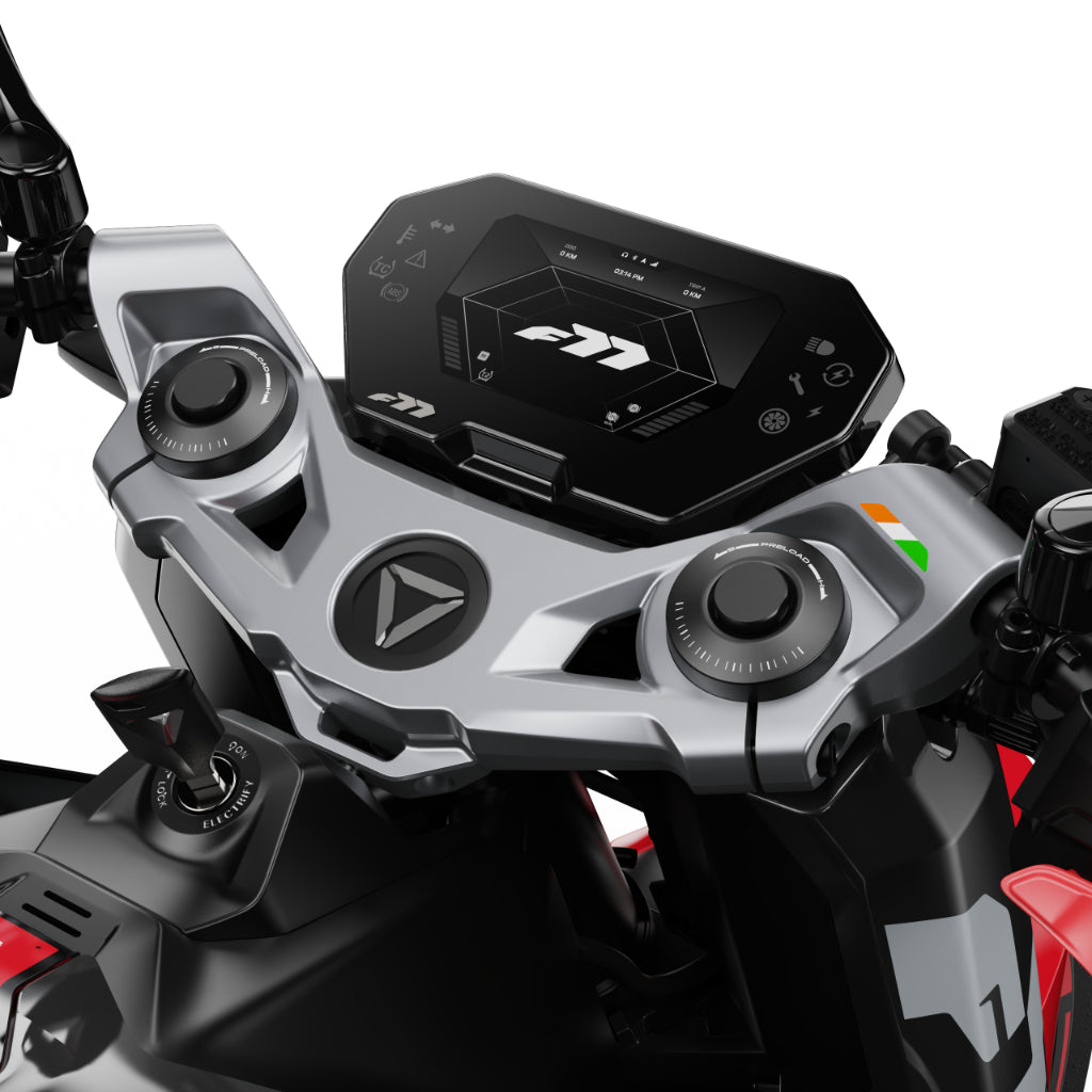 Ultraviolette F77 Mach 2 - Turbo Red, Afterburner Yellow, Asteroid Grey and Stealth Grey