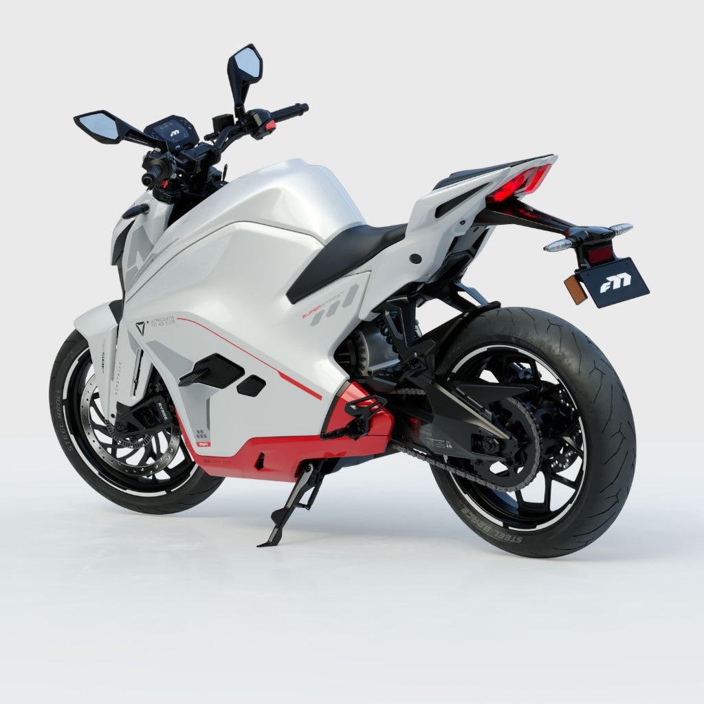 Ultraviolette F77 Superstreet - Available in Turbo Red, Afterburner Yellow, Cosmic black and Stellar white.