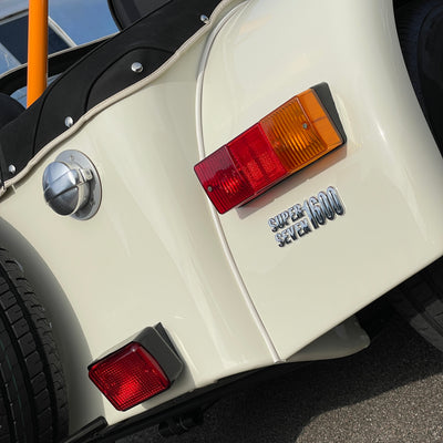 CATERHAM SUPER SEVEN 1600 LARGE CHASSIS - OXFORD WHITE & BALLISTIC ORANGE WITH BLACK LEATHER