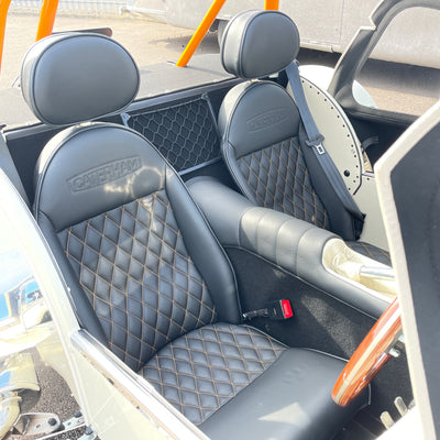 CATERHAM SUPER SEVEN 1600 LARGE CHASSIS - OXFORD WHITE & BALLISTIC ORANGE WITH BLACK LEATHER