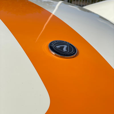 CATERHAM SUPER SEVEN 1600 LARGE CHASSIS - OXFORD WHITE & BALLISTIC ORANGE WITH BLACK LEATHER