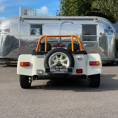 CATERHAM SUPER SEVEN 1600 LARGE CHASSIS - OXFORD WHITE & BALLISTIC ORANGE WITH BLACK LEATHER