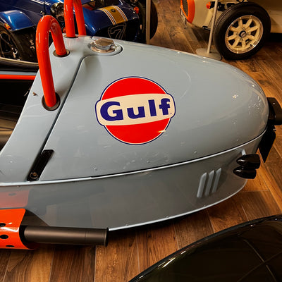 Morgan 3 Wheeler - Gulf Blau / Gulf Orange - Stage Two Tuned Morgan Three Wheeler
