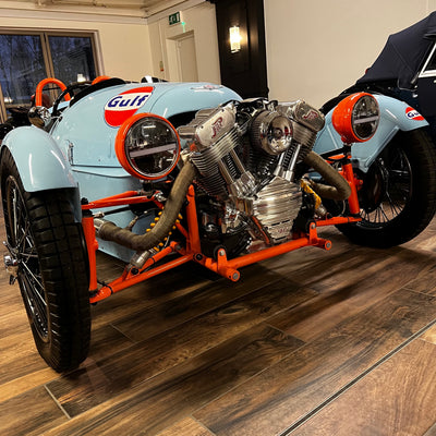 Morgan 3 Wheeler - Gulf Blau / Gulf Orange - Stage Two Tuned Morgan Three Wheeler