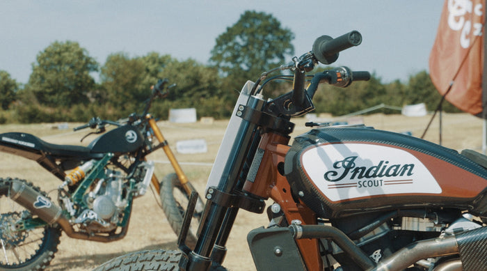 Lee Rides FTR750 at the Malle Mile