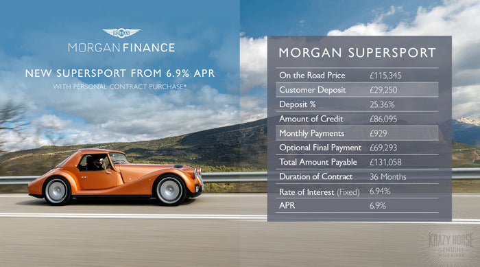 New Morgan Supersport available with Morgan Finance from 0% APR*