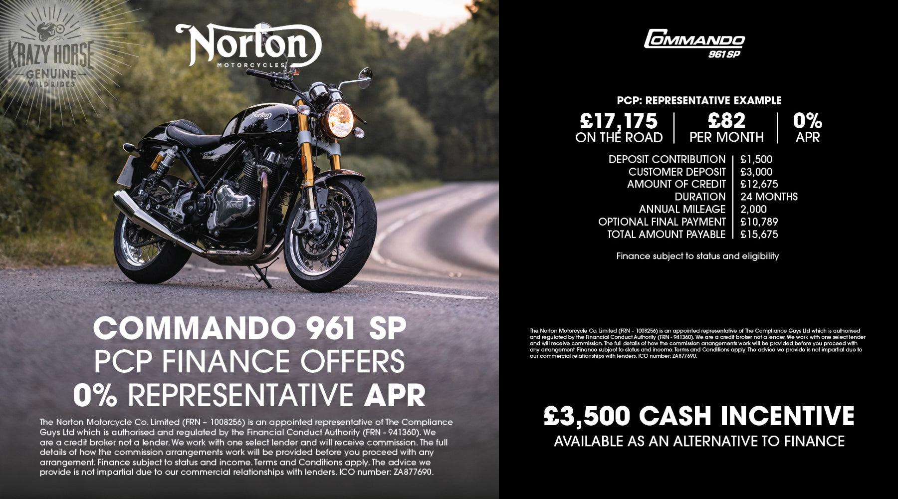 Norton Motorcycle Q4 Finance Offer