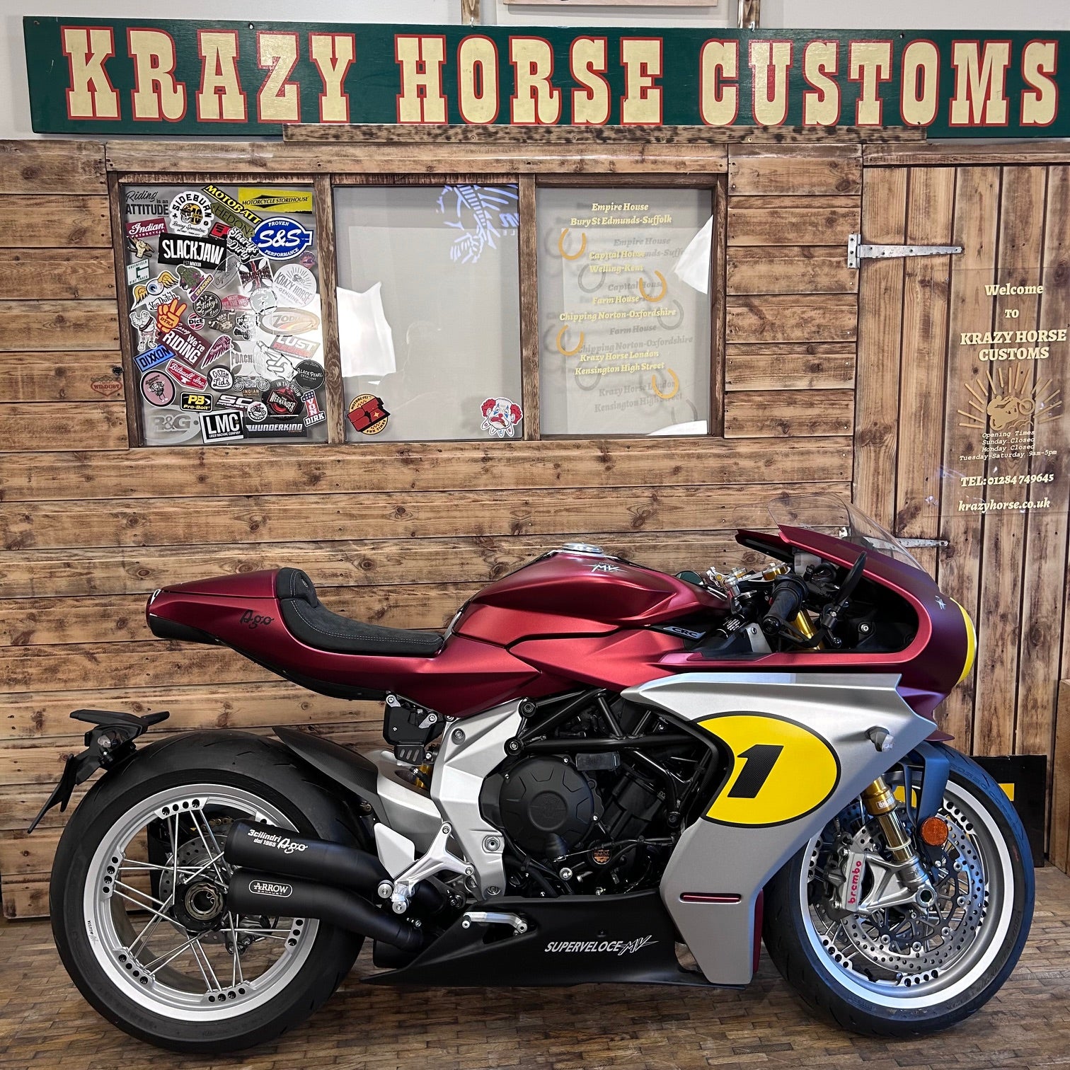 2023 MV Agusta Superveloce 800 AGO Limited Edition -  Matt Fire Red, Matt SV Ago Magnum Silver, and Matt Ago Yellow