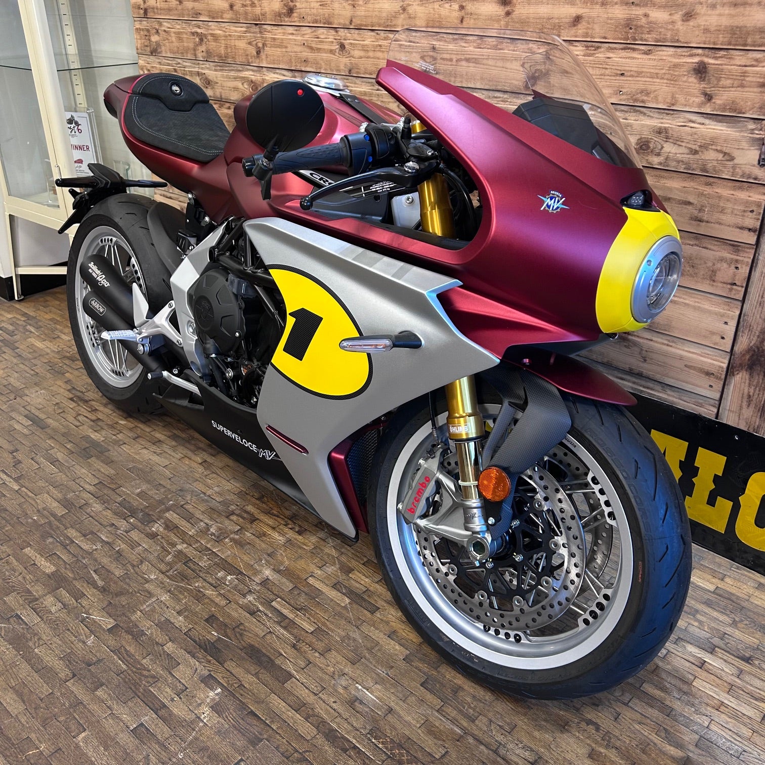 2023 MV Agusta Superveloce 800 AGO Limited Edition -  Matt Fire Red, Matt SV Ago Magnum Silver, and Matt Ago Yellow