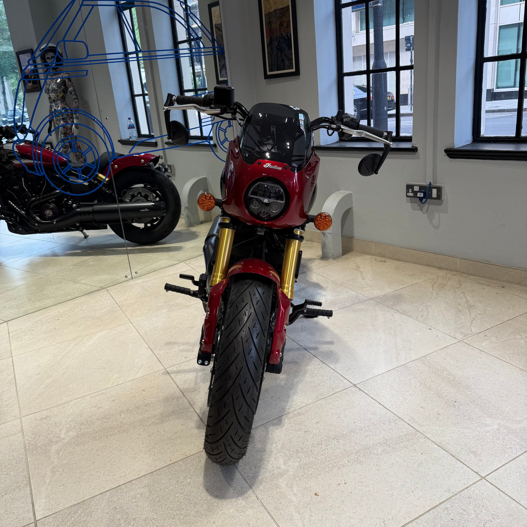 2025 Indian Scout 101 - Sunset Red Metallic