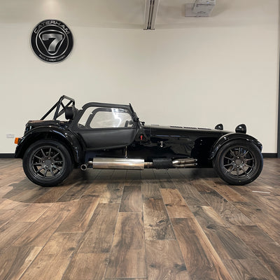 12/12 CATERHAM SEVEN ROADSPORT 150 LARGE CHASSIS - GRAVITY BLACK WITH BLACK LEATHER