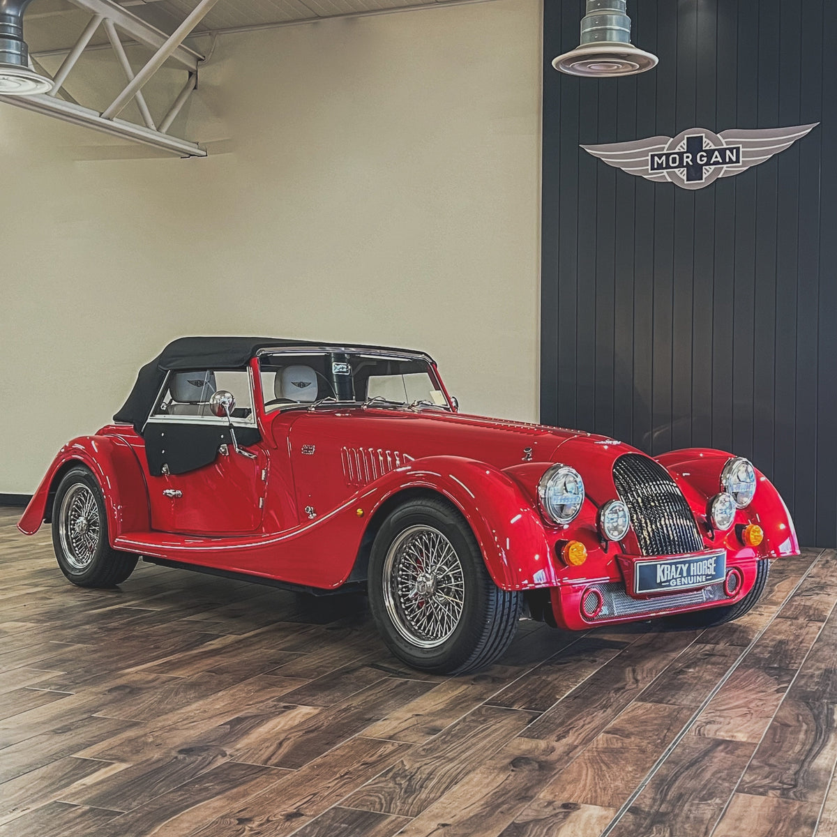 SOLD - Morgan Plus Four Auto - Morgan Sports Red - Krazy Horse