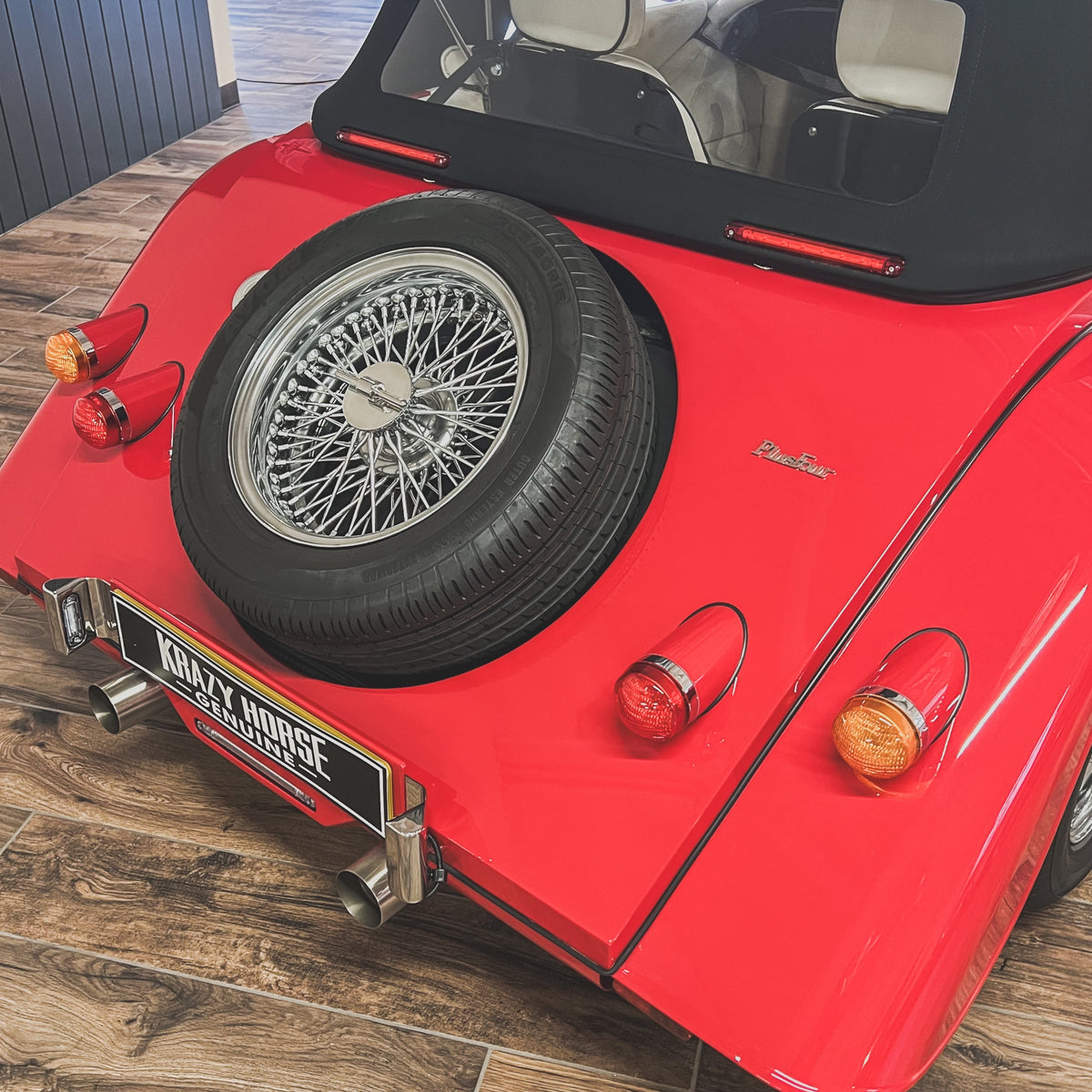 SOLD - Morgan Plus Four Auto - Morgan Sports Red - Krazy Horse