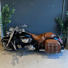 INDIAN CHIEF VINTAGE GLOSS BLACK TAN LEATHER TRIM - PRELOVED