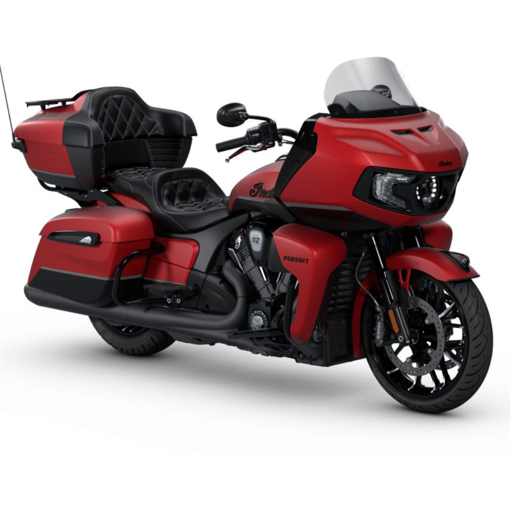 2025 Indian Pursuit Limited with 112 Package - Sunset Red Smoke with Black Smoke or Springfield Blue Vivid Crystal with black vivid crystal