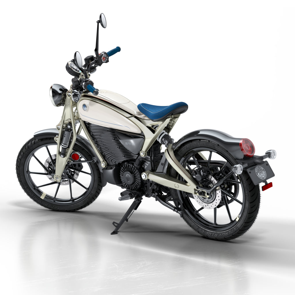ROYAL ENFIELD FLYING FLEA C6 - Flea Green, Storm Black, PARACHUTE WHITE