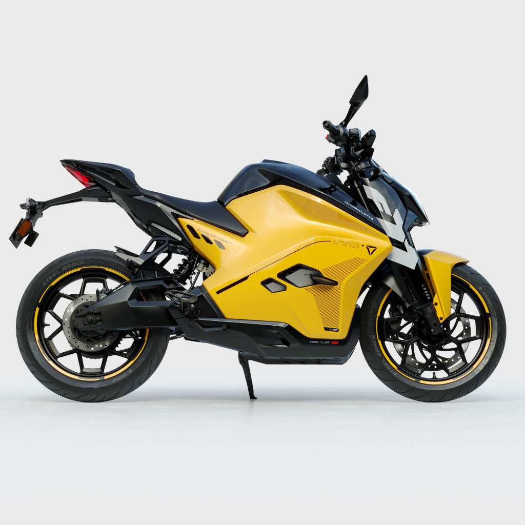 Ultraviolette F77 Superstreet - Available in Turbo Red, Afterburner Yellow, Cosmic black and Stellar white.