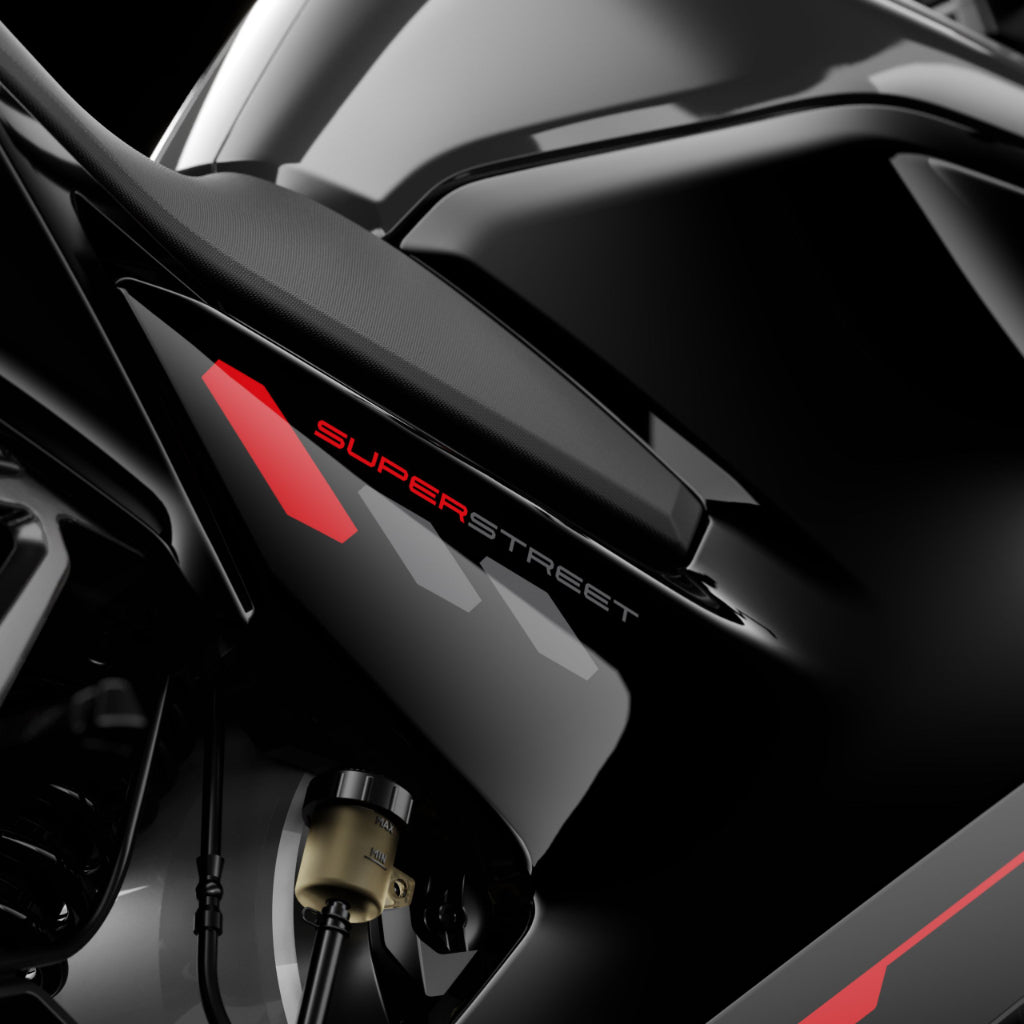 Ultraviolette F77 Superstreet - Available in Turbo Red, Afterburner Yellow, Cosmic black and Stellar white.