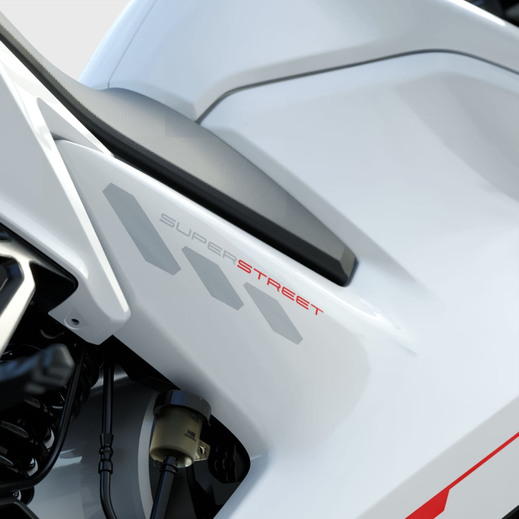 Ultraviolette F77 Superstreet - Available in Turbo Red, Afterburner Yellow, Cosmic black and Stellar white.