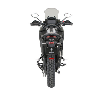 Motorcycle with a clear windshield on a white background