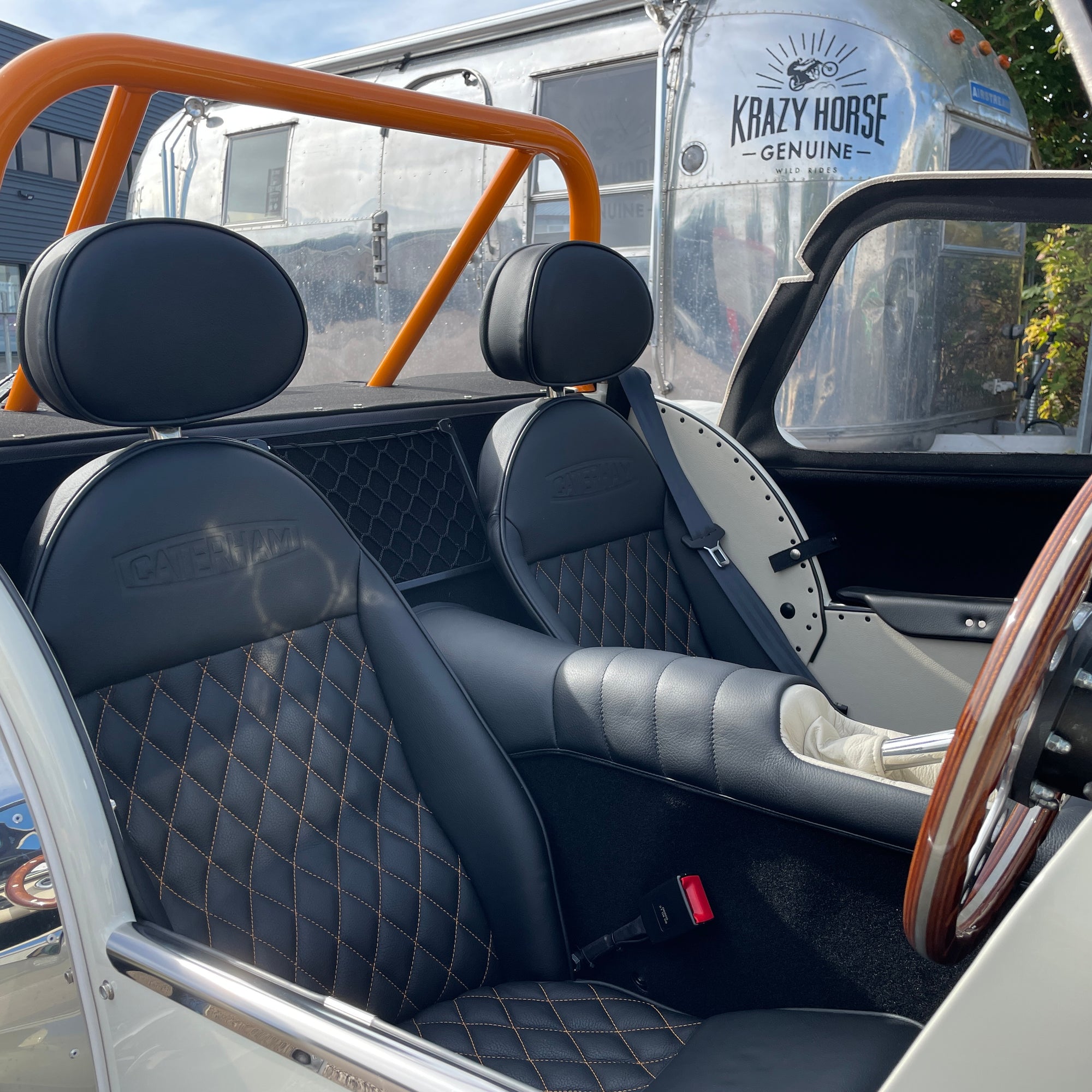 CATERHAM SUPER SEVEN 1600 LARGE CHASSIS - OXFORD WHITE & BALLISTIC ORANGE WITH BLACK LEATHER