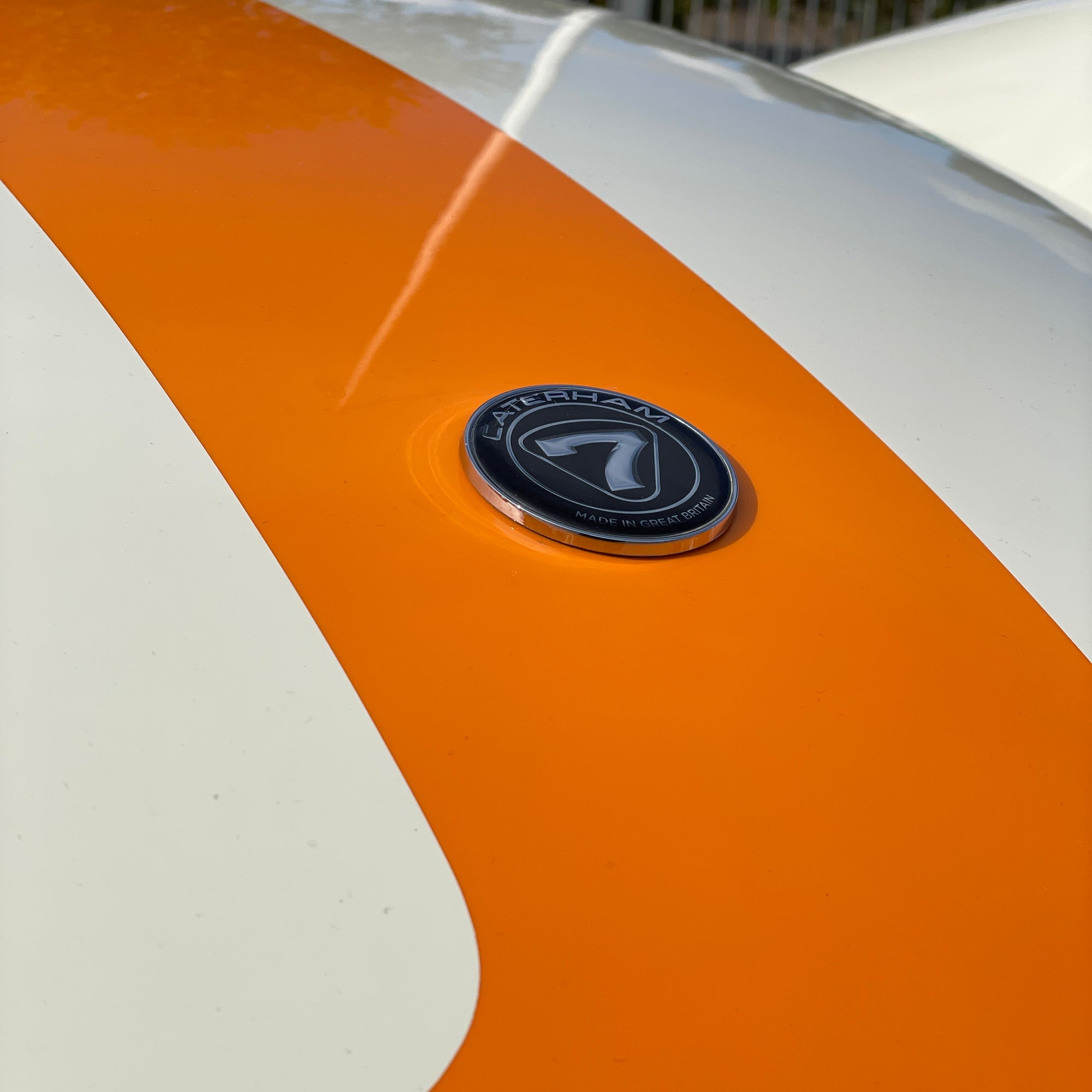 CATERHAM SUPER SEVEN 1600 LARGE CHASSIS - OXFORD WHITE & BALLISTIC ORANGE WITH BLACK LEATHER