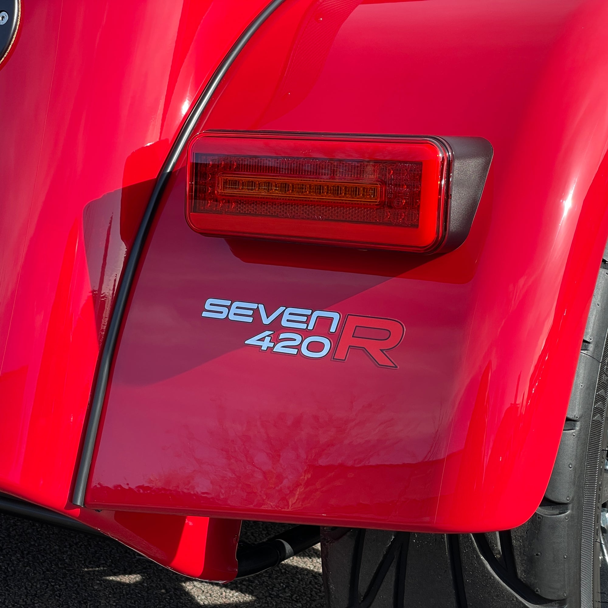 SOLD - BRAND NEW UNREGISTERED CATERHAM SEVEN 420R - EXOCET RED WITH BLACK
