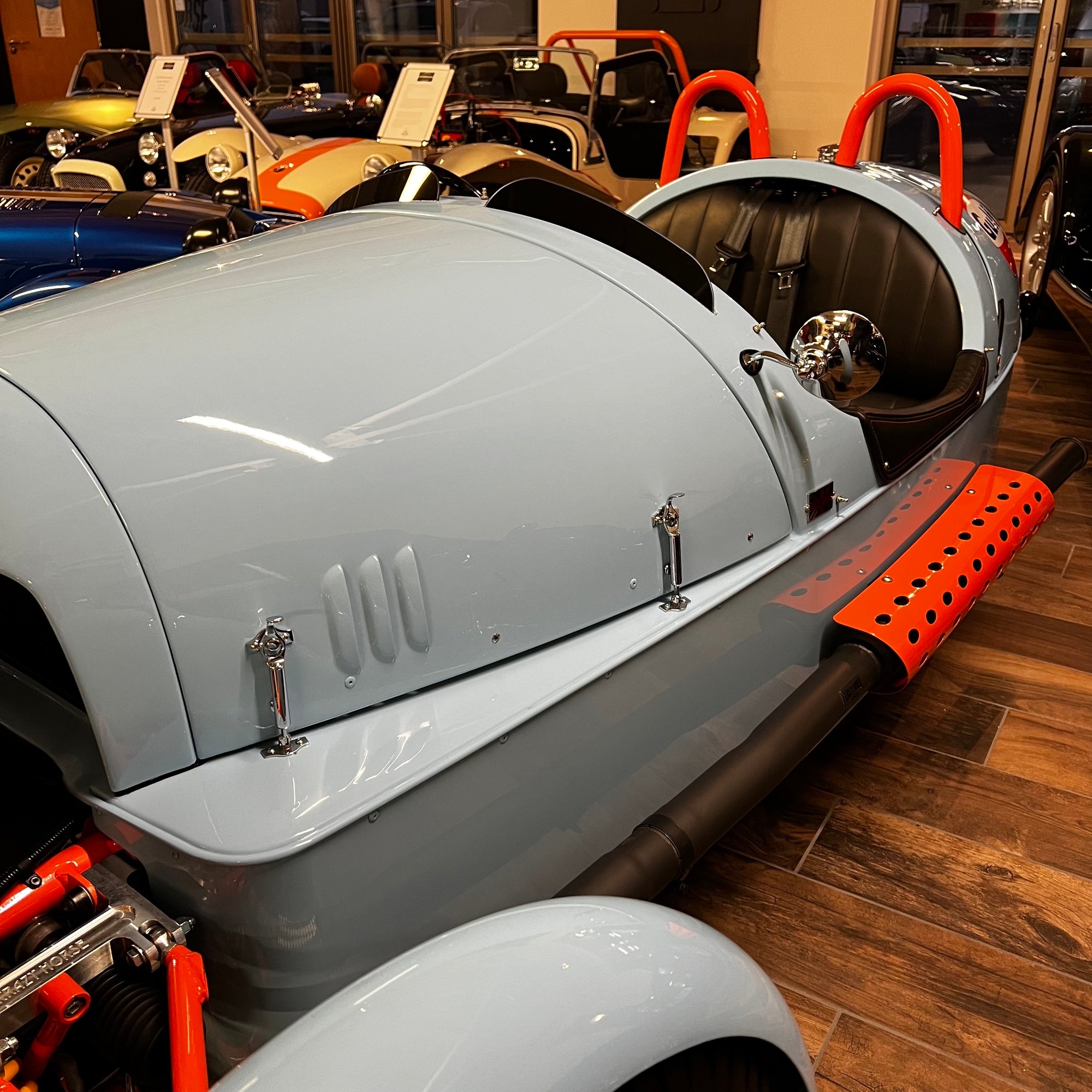 Morgan 3 Wheeler - Gulf Blau / Gulf Orange - Stage Two Tuned Morgan Three Wheeler