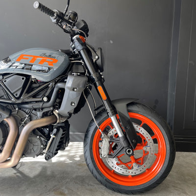 Indian FTR - Stealth Grey with Orange Graphics
