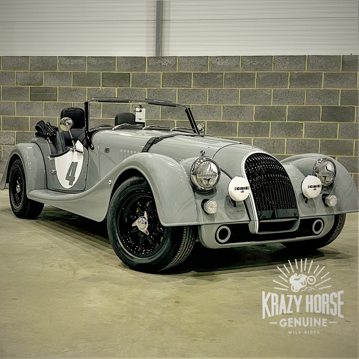 SOLD - Morgan Plus Four Manual - Dove Grey - A Completely Unique One Off Creation By Krazy Horse Morgan